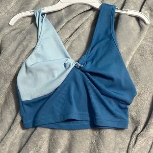 Mixed blue Crop top